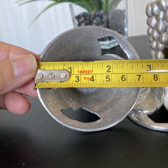 Pair Seagull pewter Canada 1989 candlestick  holders! Grapes and Grapevines - Picture 6 of 11